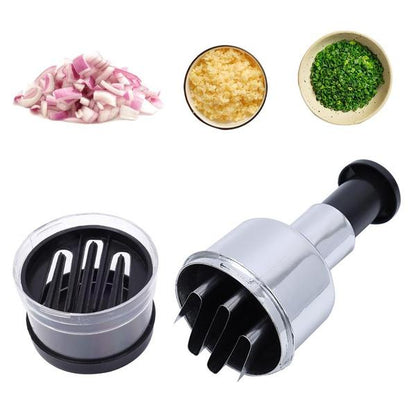 Stainless Steel Onion Press Chopper Hand Vegetable Chopper Stainless Steel Manual Food Chopper for Kitchen Tools