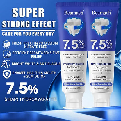 Hydroxyapatite Toothpaste - Fluoride-Free Nano Hydroxyapatite Toothpaste 7.5