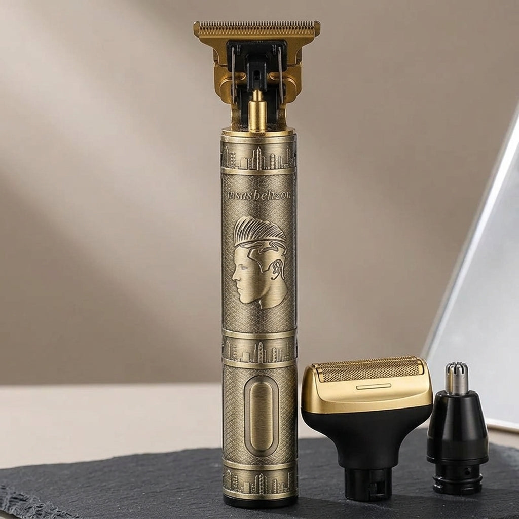 3-in-1 Electric Trimmer for Men – Beard Trimmer, Foil Shaver & Nose Hair Trimmer