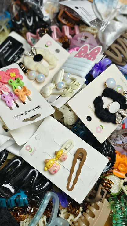 Mother Daughter Hair Accessories Deal – Half KG Hair Clips, Claw Clips & Bows