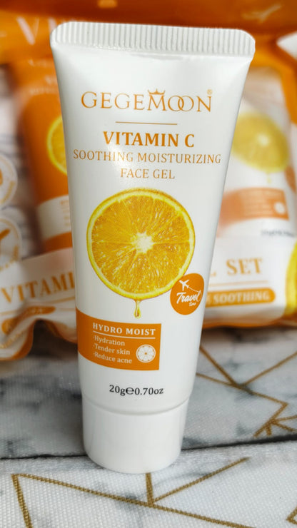 GEGEMOON Vitamin C 3-in-1 Skincare Travel Set – Cleanser, Toner & Face Gel