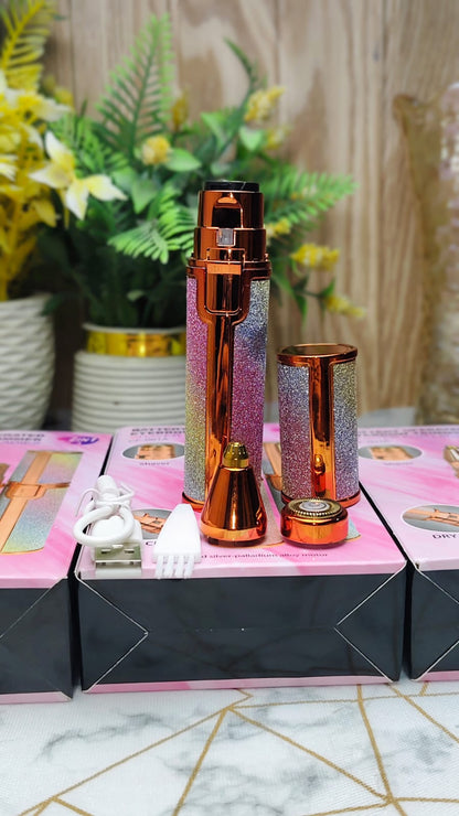 2-in-1 Facial Hair Remover & Eyebrow Trimmer for Women – Rose Gold