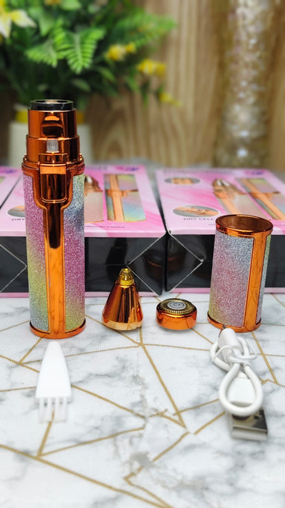 2-in-1 Facial Hair Remover & Eyebrow Trimmer for Women – Rose Gold